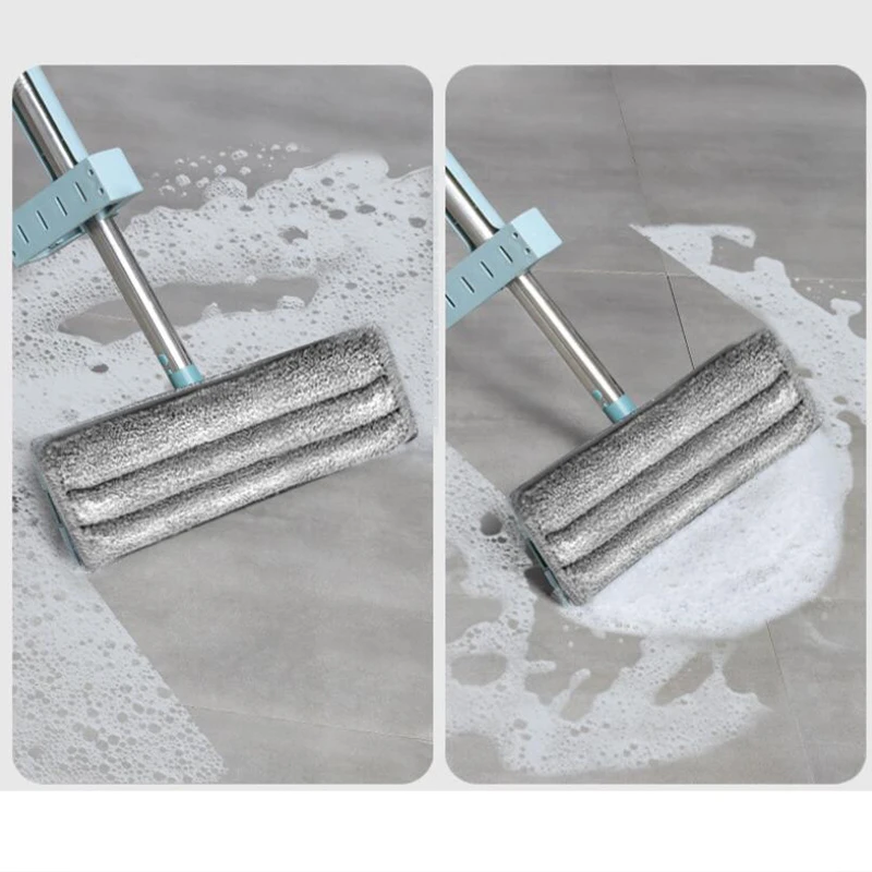 Бесплатная Ручная стирка с МОП плоская Швабра силиконовый скребок для ленивых
