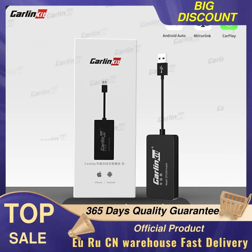 

CarlinKit For Wireless Apple Carplay Dongle Android Auto USB Support Multimedia Player Bluetooth Mirrorlink YouTube IOS 14