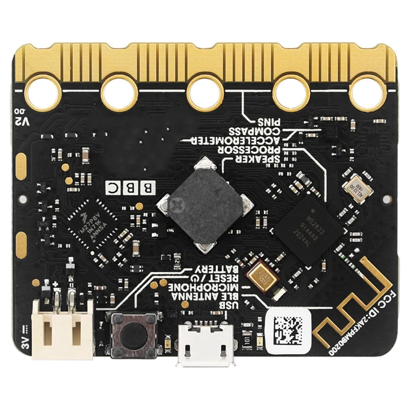 

Для BBC для Micro:Bit V2, Модернизированный динамик процессора и микрофон, чувствительный логотип нажатия, микрофон и светодиодный индикатор