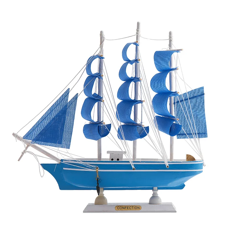 

Desk Decoration Home Wooden Sailboat Model Boat Decor Desktop Craft Caribbean Black Pearl Corsair Sailing Boats Home Decore