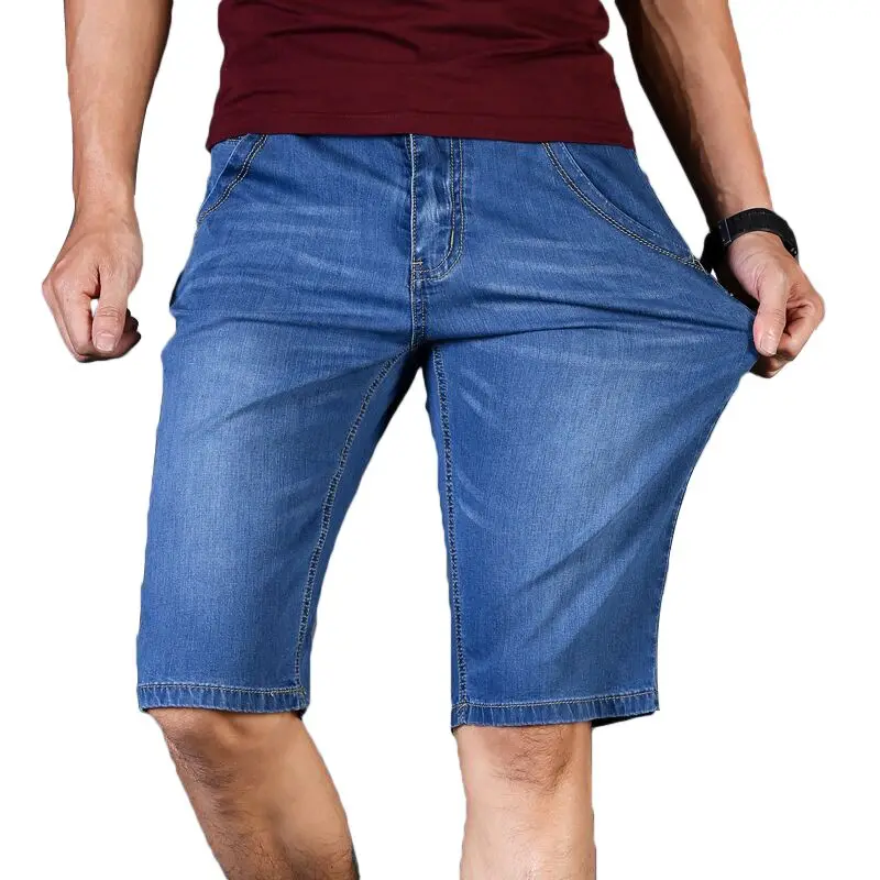 

Business Denim Shorts Fashion Casual Stretch Slim Blue Thin Short Jeans Male Shorts Men Mens Shorts Men Clothing