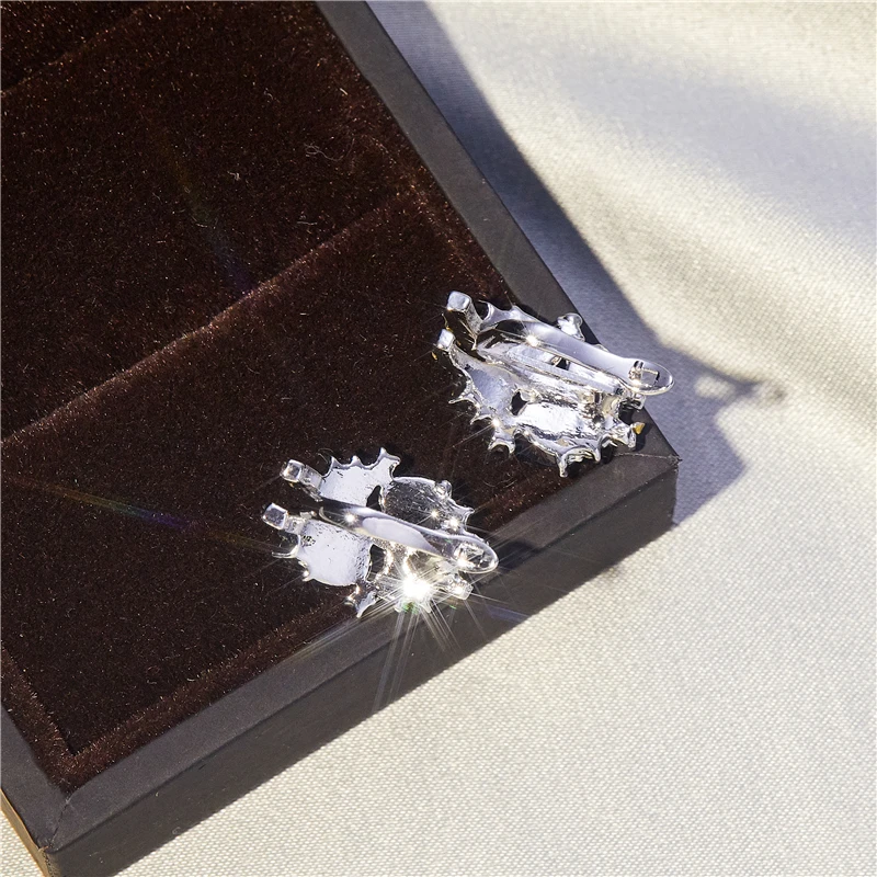 

Fashion popular geometric exquisite luxury blue zircon women's wedding party Valentine's day holiday gift jewelry wholesale