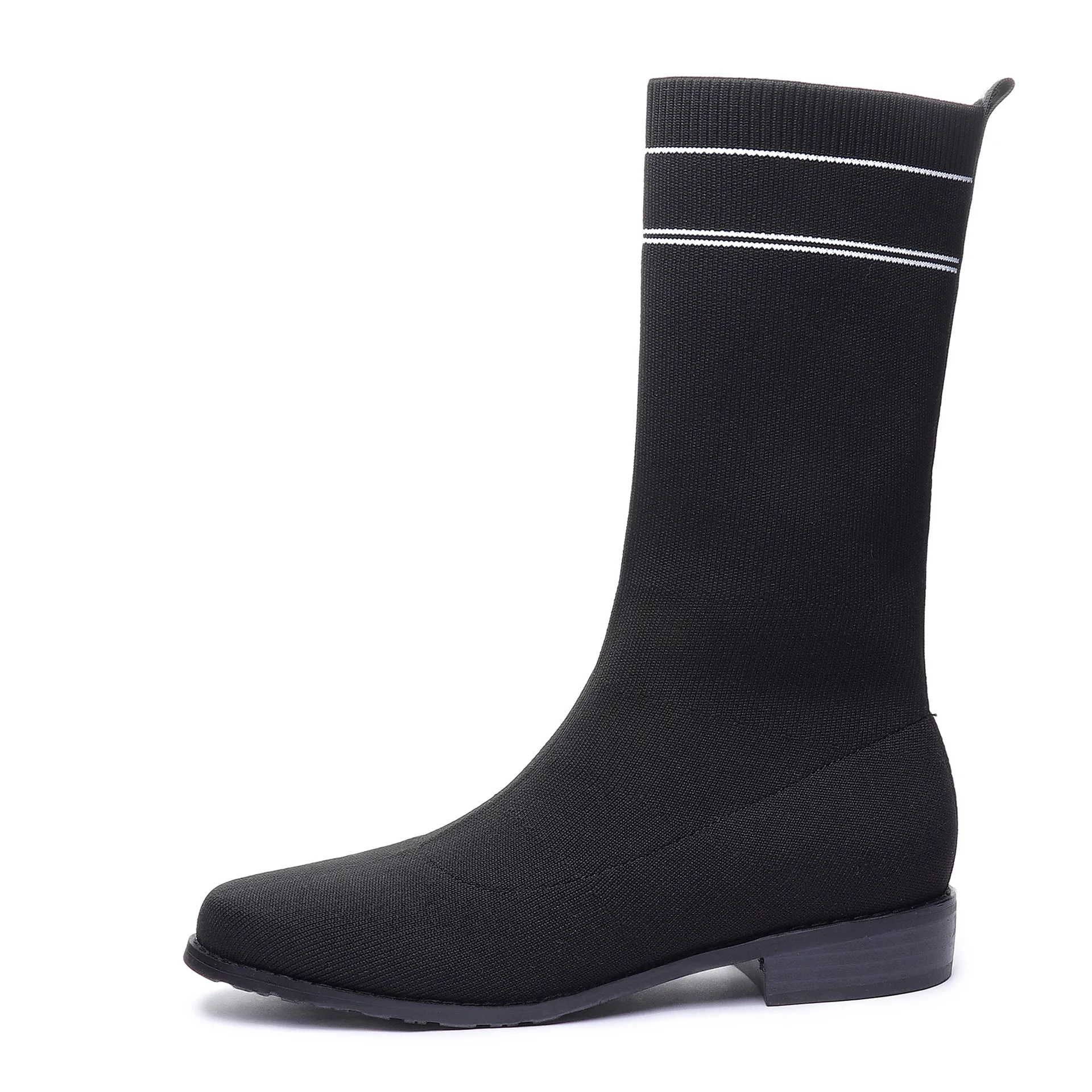 Black 5 Женская обувь ботинки на шнуровке г. Новые модные меховые ботинки с буквенным принтом, на молнии сбоку, с квадратным носком, на толстом низком каблуке 4 см, Короткие Зимние ботиночки - Цвет: Black 5