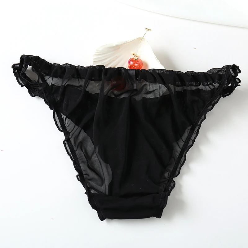 Женское нижнее белье сексуальные прозрачные трусы трусики с вышивкой фруктов