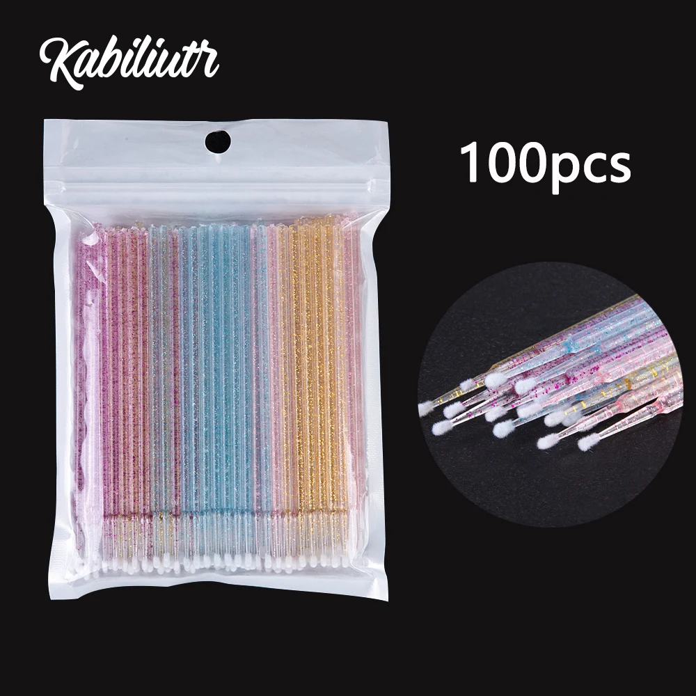 100 искусственные Кристальные одноразовые микрощетки фотощетка для удаления