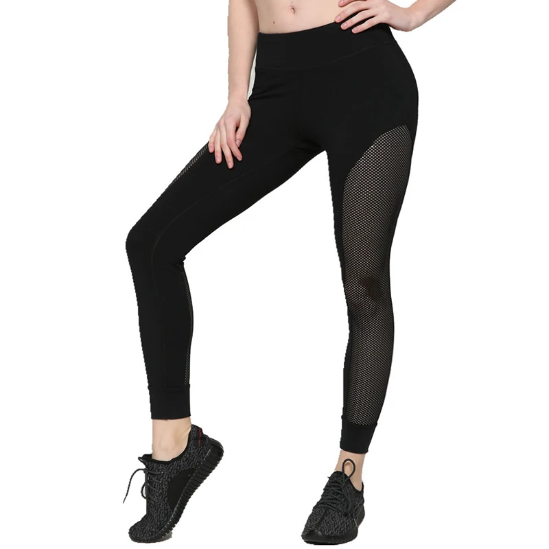 

NORMOV Women Leggings Solid Hollow Out Ankle Length Polyester Jeggings Fitness High Waist Push Up Leggings Feminina