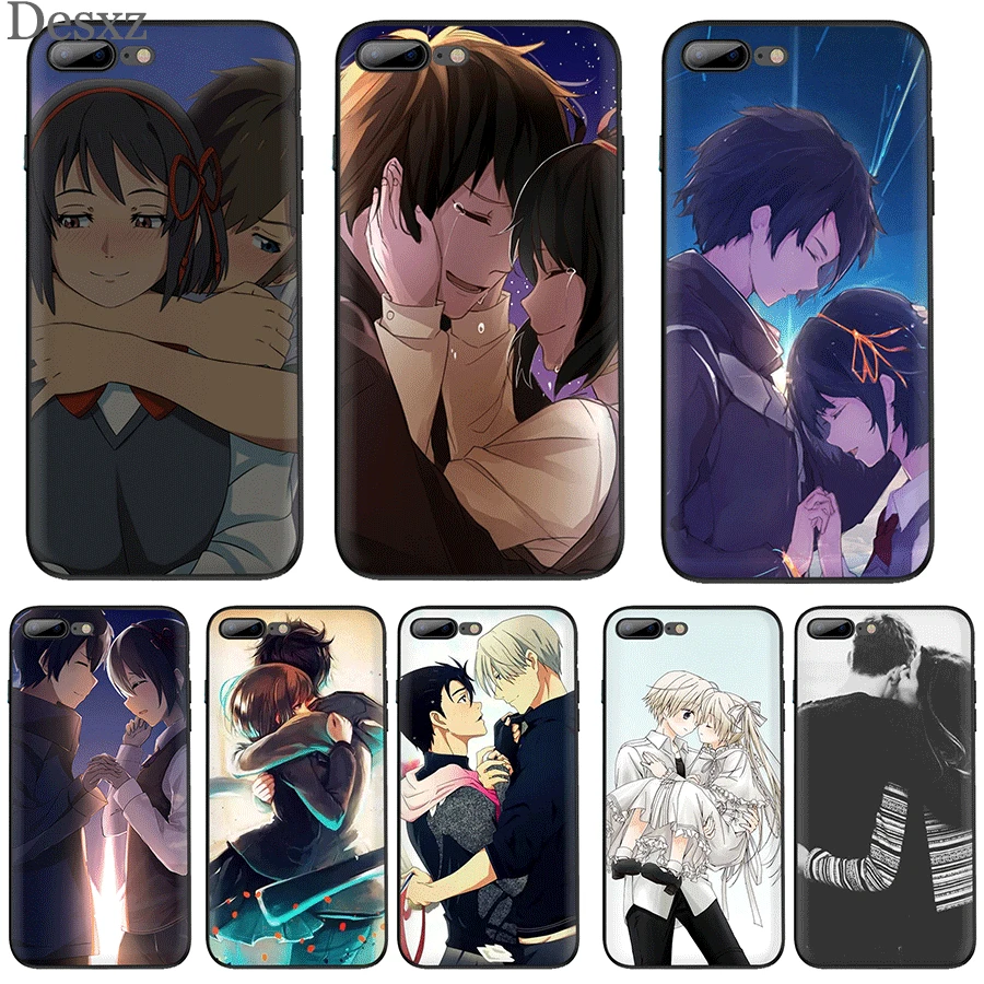 Case for iPhone 7 8 6 6s Plus 11 Pro XR X XS Max Luxury Casing Cover Funny anime girls and boys Cute | Мобильные телефоны и