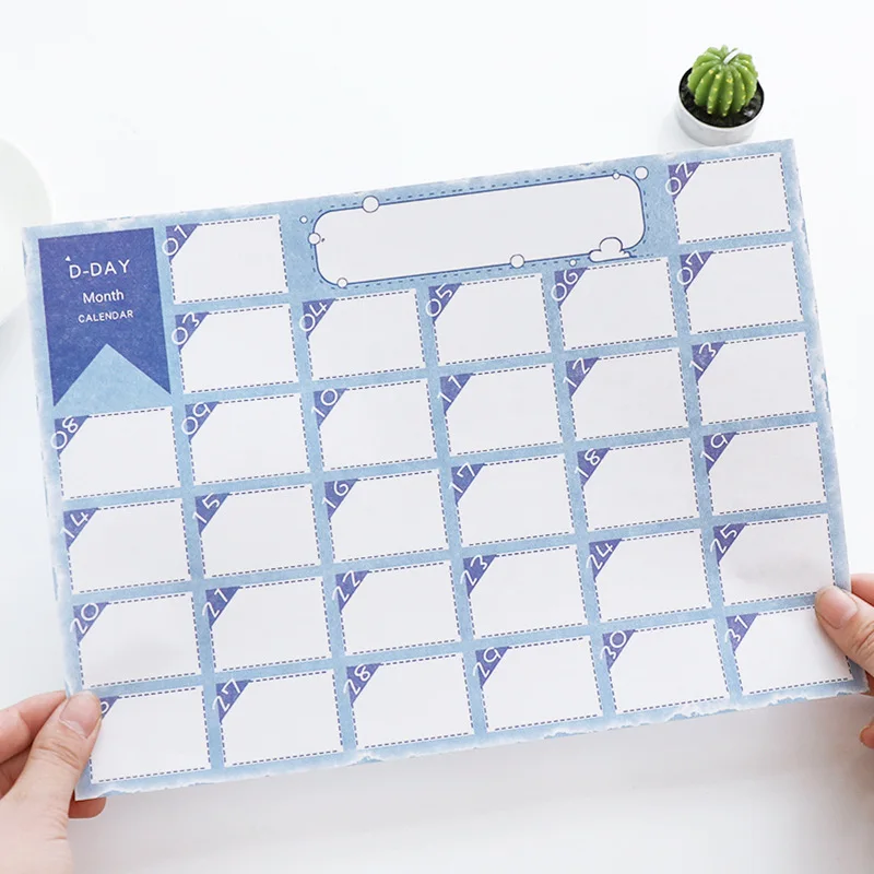 2 шт. 31 день Ежемесячный план календарь График обучения ежедневный планировщик