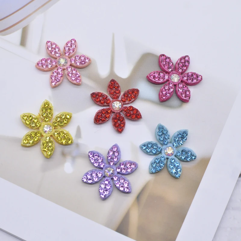 Lot de 30 patchs à coudre à bricolage-même  fleurs mignonnes pour vêtements  Appliques colorées