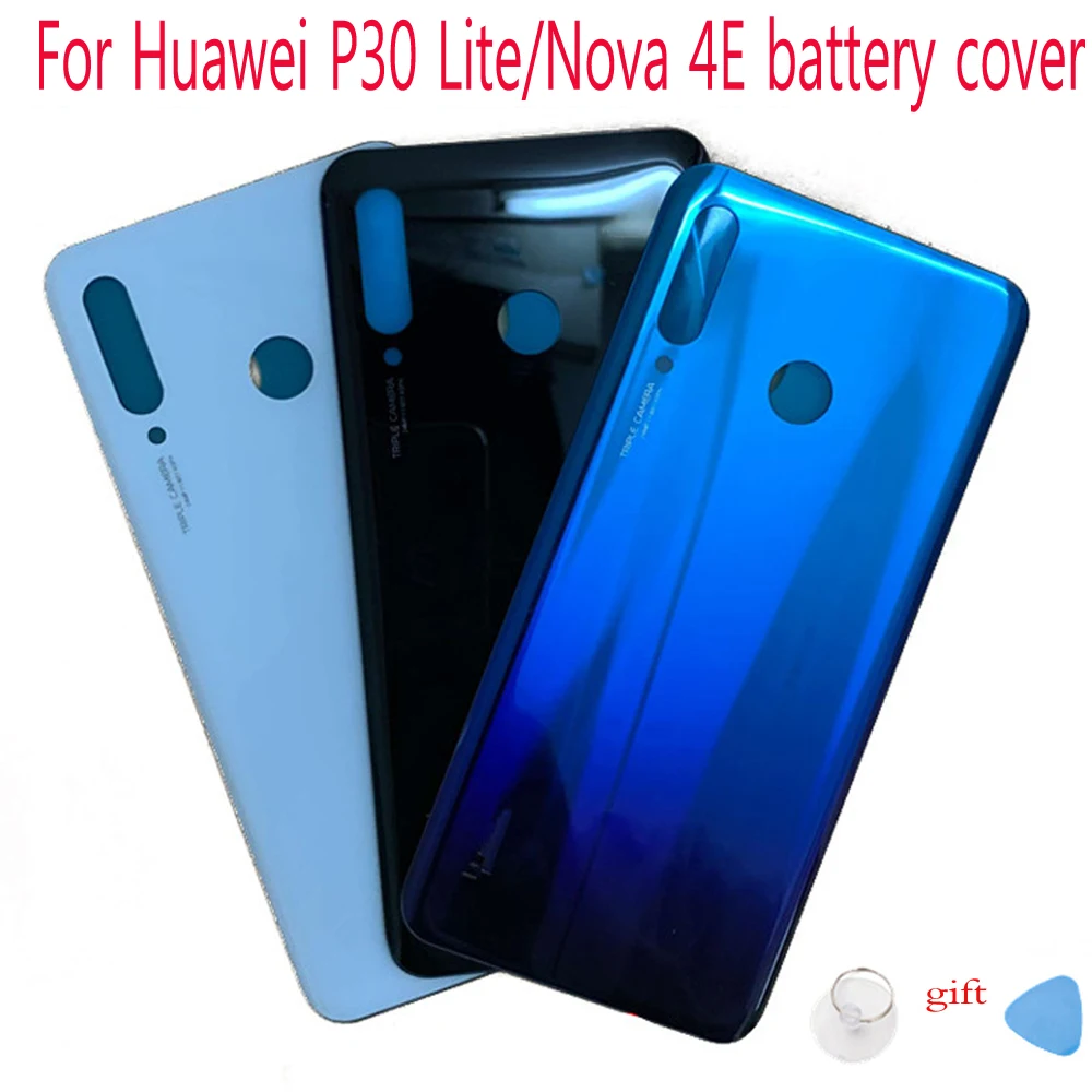 

Стеклянная задняя крышка батарейного отсека для Huawei P30 Lite MAR-LX1M MAR-AL00 MAR-TL00 замена корпуса задней двери для huawei Nova 4E