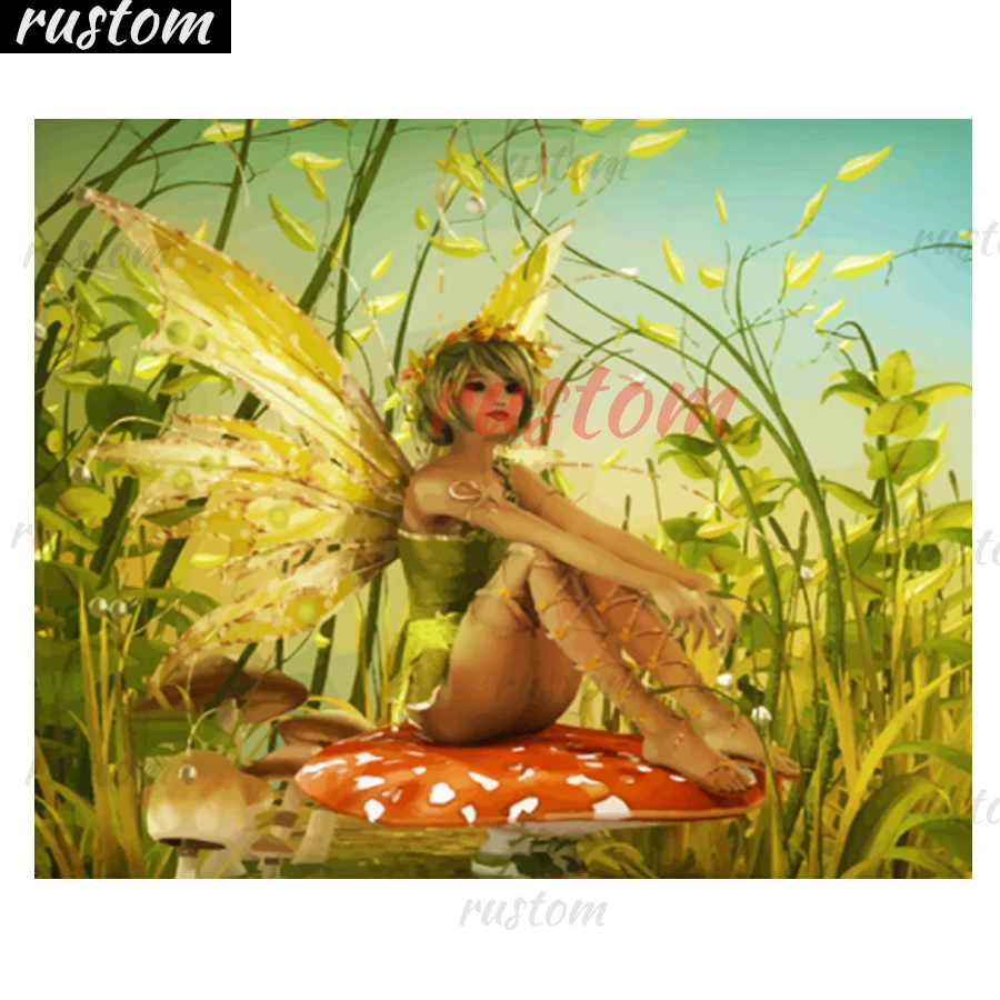 

Rustom 5D Diamond Painting Diy Elf Rhinestones Picture Diamond Embroidery Home Decoration Round Diamond Mosaic Pictures Cross St