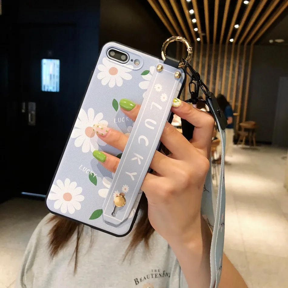 Чехол для Huawei Nova 3i Модный чехол с подставкой и ромашками 4 3E 4E мягкий из ТПУ