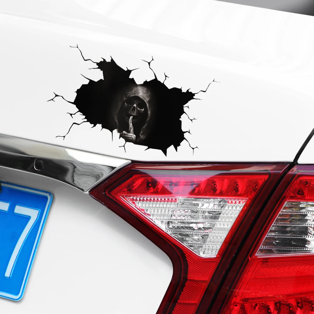 Автомобильная наклейка в виде черепа на Хэллоуин ужасная Наклейка стену для Mercedes