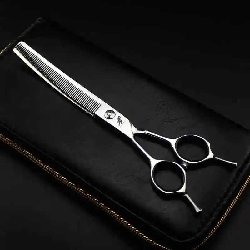 7 дюймовые машинки для стрижки волос левой собаки Серебряные ножницы 9cr изогнутые