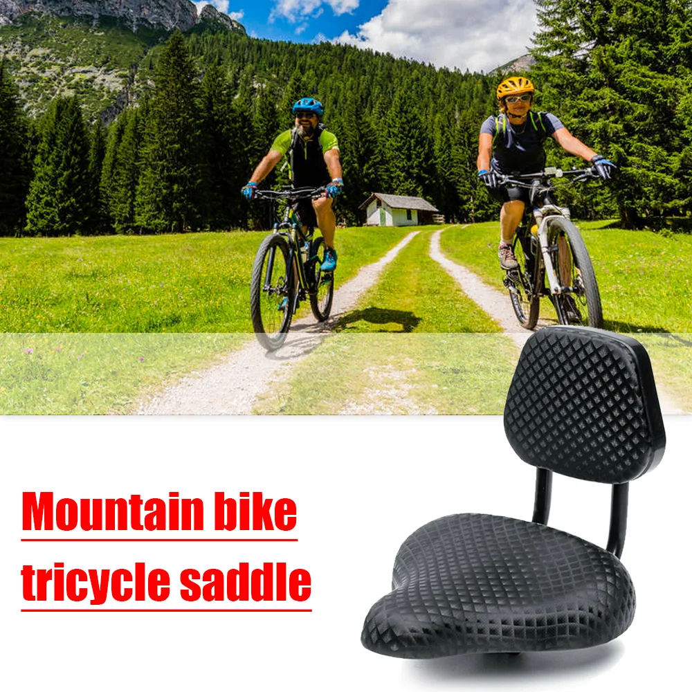 

Cycling Wide Comfort Artificial Leather Bike Bicycle Saddle Seat with Backrest Support Bicycle Accessories Replacement Parts
