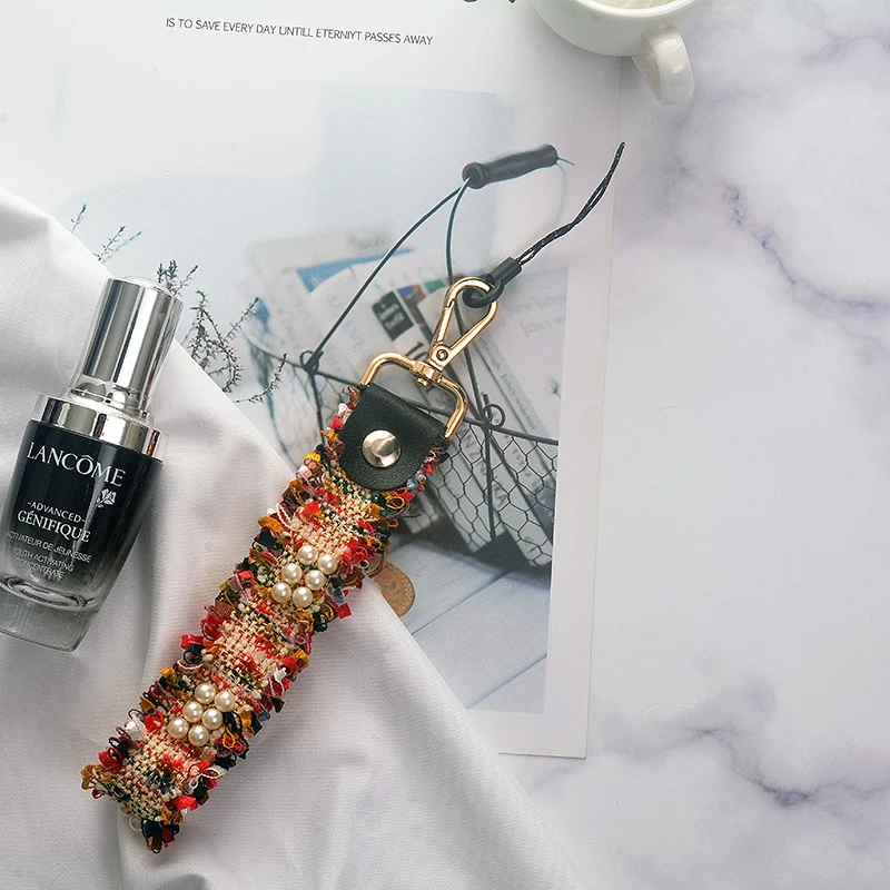 fashion sweater chain mobile phone lanyards custom lanyard keychain id holder cell phone neck neck strap phone case cellphone - Цвет: Red WristStraps
