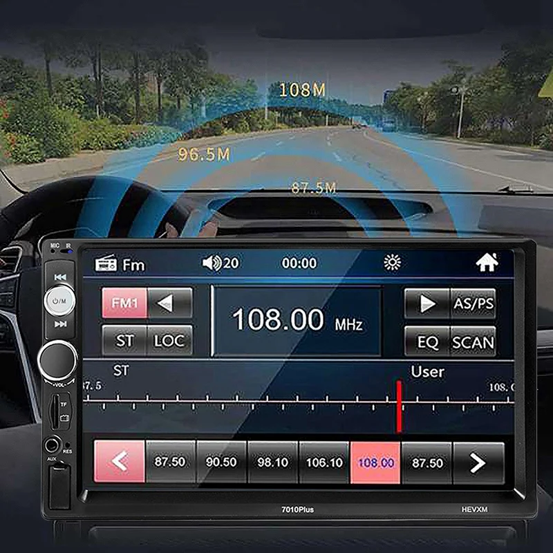 

Upgraded Versions 7010PLUS Android Car Stereo WiFi FM AM RDS Radio+8LED Camera
