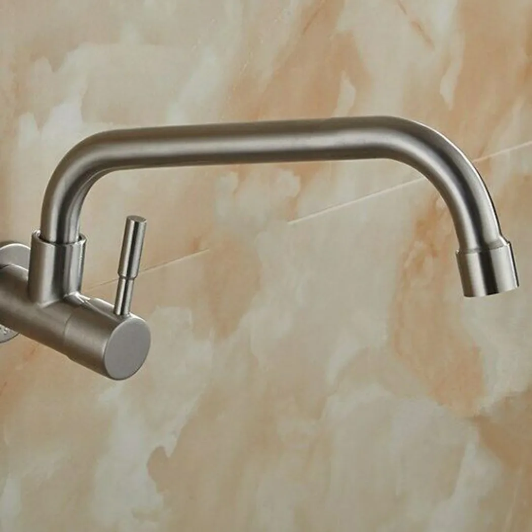 

Modern Stainless Steel Kitchen Faucet Mixer Cold Kitchen Bathroom Basin Sink Faucet Tap Single Hole Water Tap Tool
