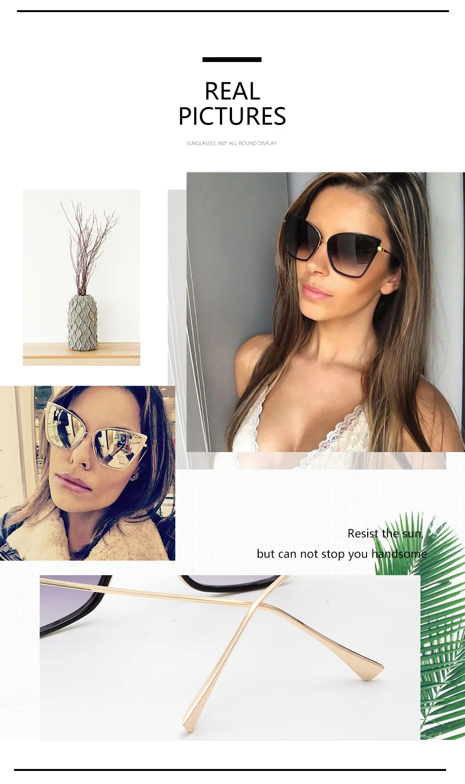 Новые брендовые дизайнерские солнцезащитные очки Cateye, женские винтажные металлические очки, зеркальные ретро очки Lunette De Soleil Femme UV400