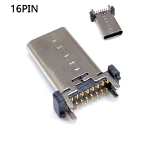 20pcslot 16pin smt socket connector micro usb type c female four feet board vertical sticker for samsung lenovo huawei zte ect