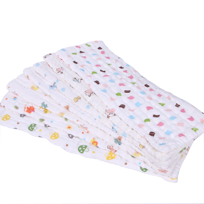 

10layers 2PCS Reusable baby gauze Diapers Cloth Breathable Diaper Inserts 100% Cotton infant Washable Care newborn Products