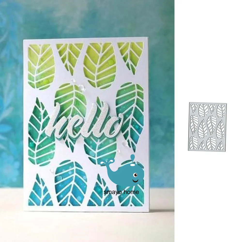 Фоторамка с листочками для скрапбукинга DIY фотоальбом тиснение ремесла высечка