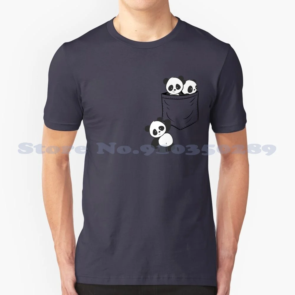 

Панда для влюбленных милые кавайные Детские панды в кармане крутой дизайн модная футболка Skizzenmonster животные в кармане нагрудный карман