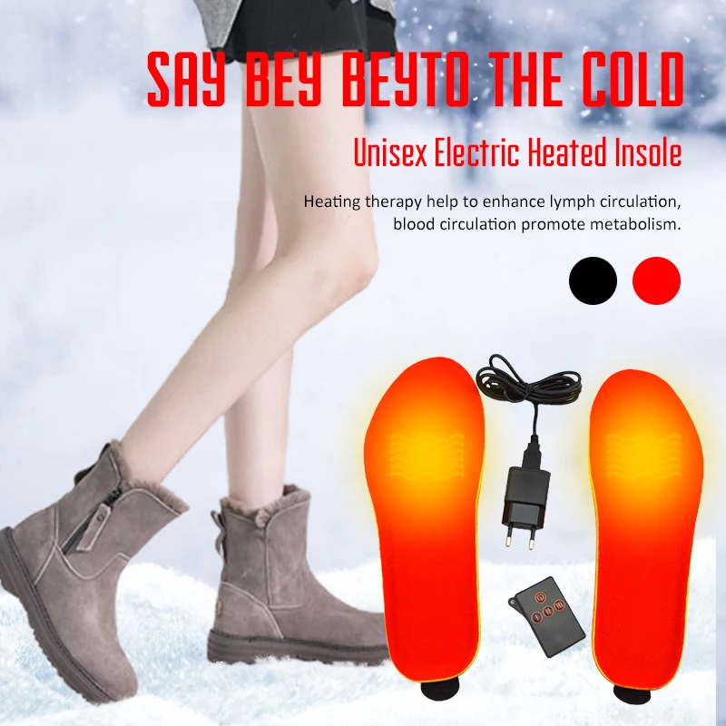

1800mAh Battery Heated Shoe Insoles Electrically Osley Heating Insoles Washable Warm Thermal Insoles Unisex Winter Outdoor Sport