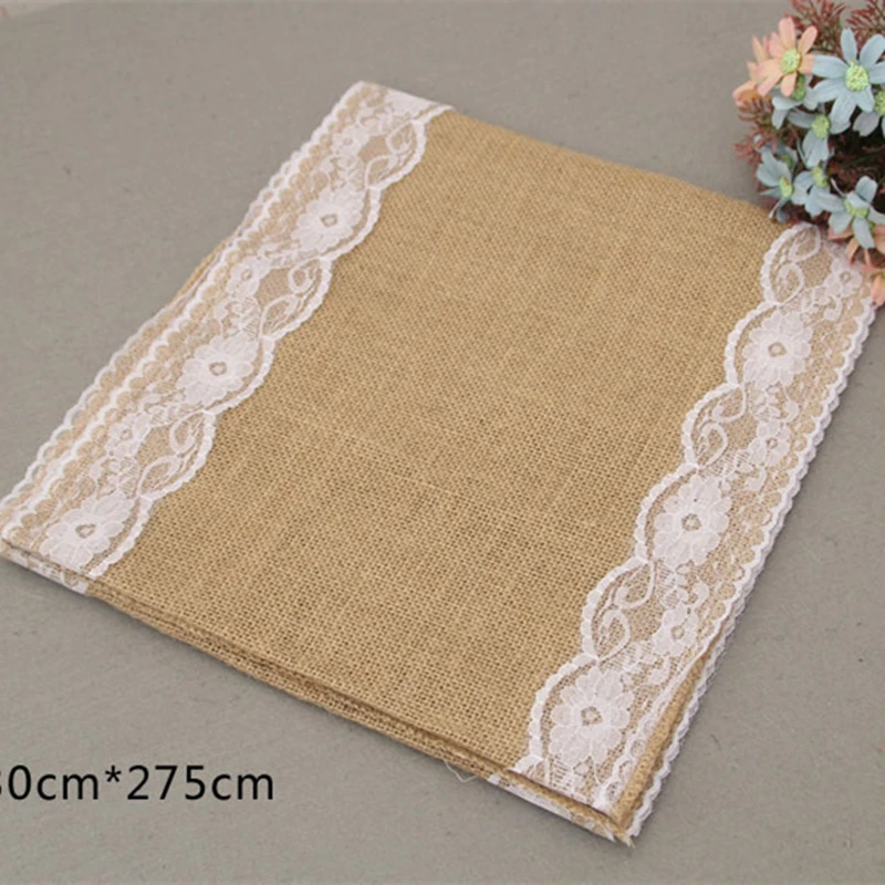 Винтажная льняная скатерть в стиле ретро из джута для праздников и вечеринок