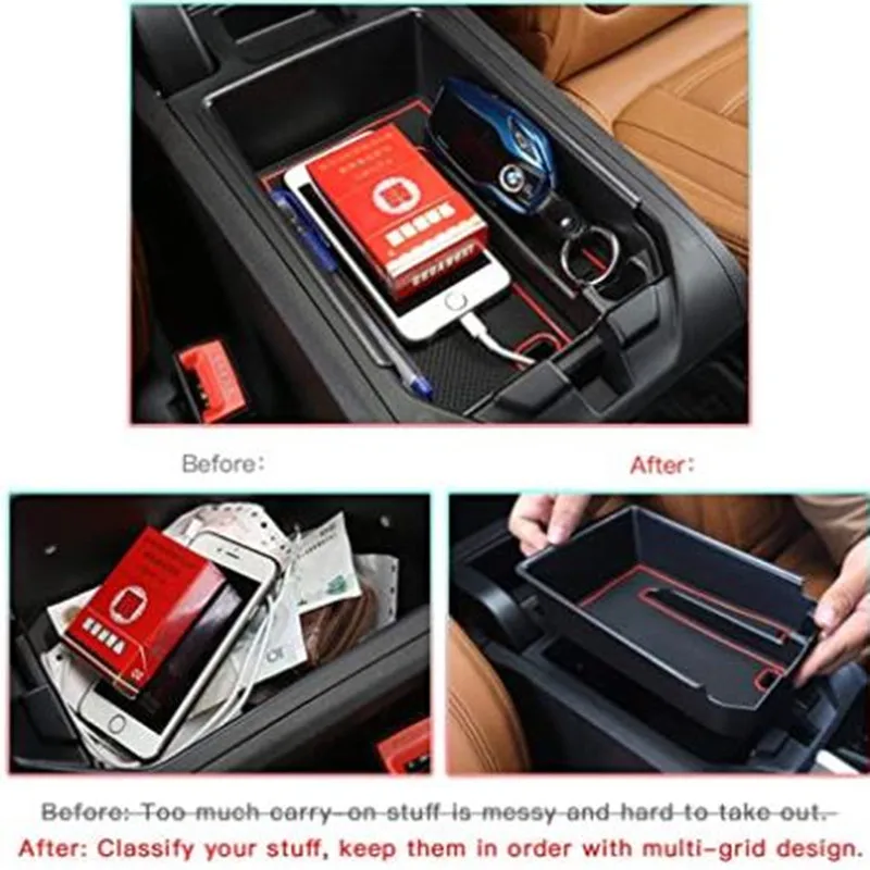 ABS подлокотник вставка вторичная коробка для хранения центральная консоль