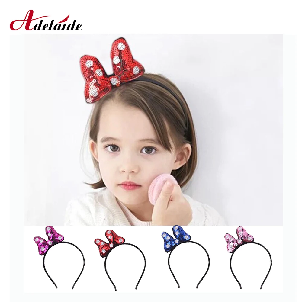 Новинка детские головные уборы блестящие банты в горошек милые женские шикарные