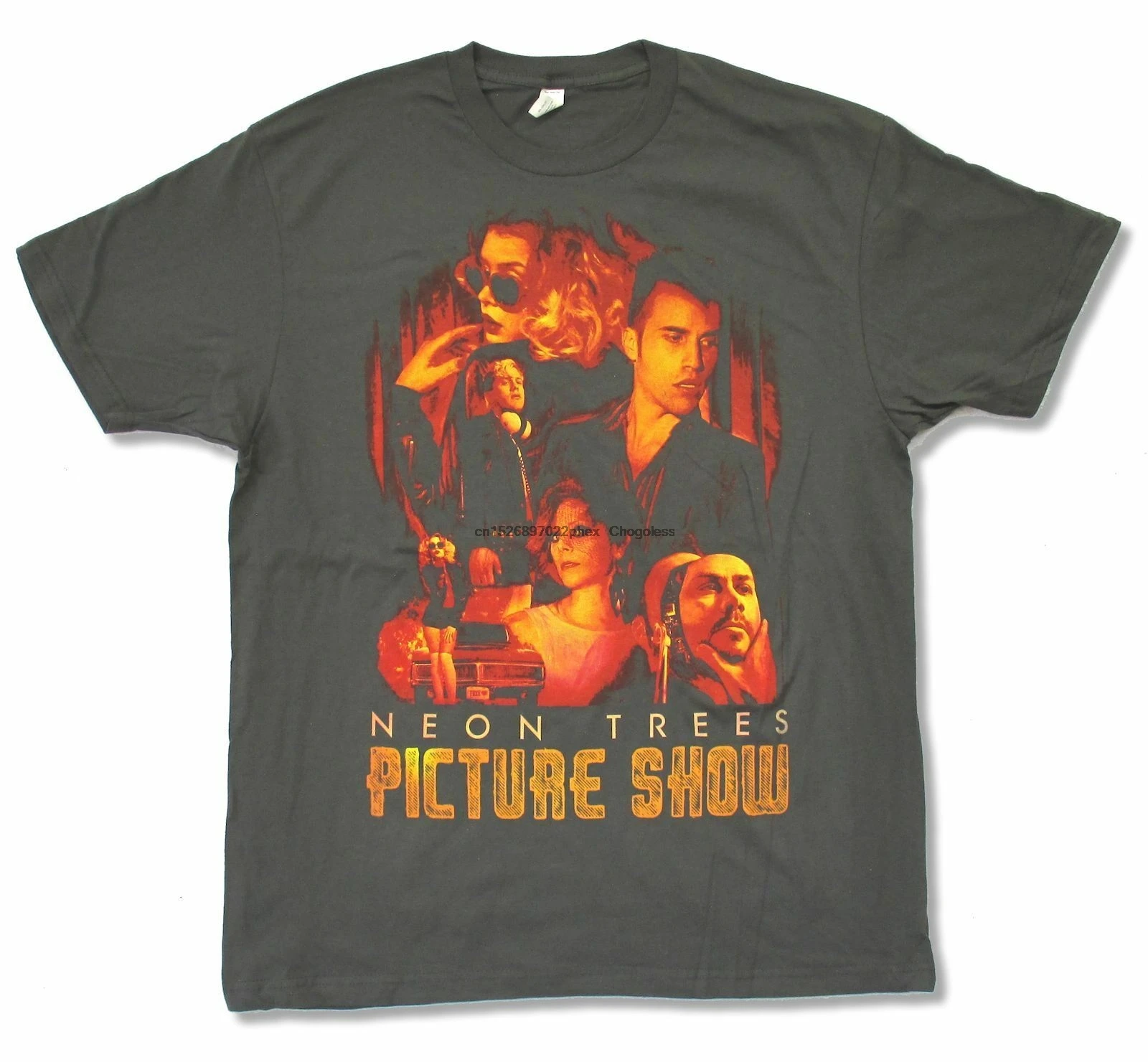 Серая футболка 2012 с изображением неоновых деревьев новая официальная | Мужская