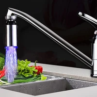 led water faucet light up 3 color kitchen sink water stream shower faucet nozzle head for home bathroom accessories decoration