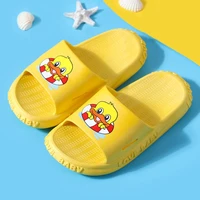 cute cartoon bath duck kids slippers pvc soft sole non slip children slippers gir boy summer slip on home indoor batroom shoes