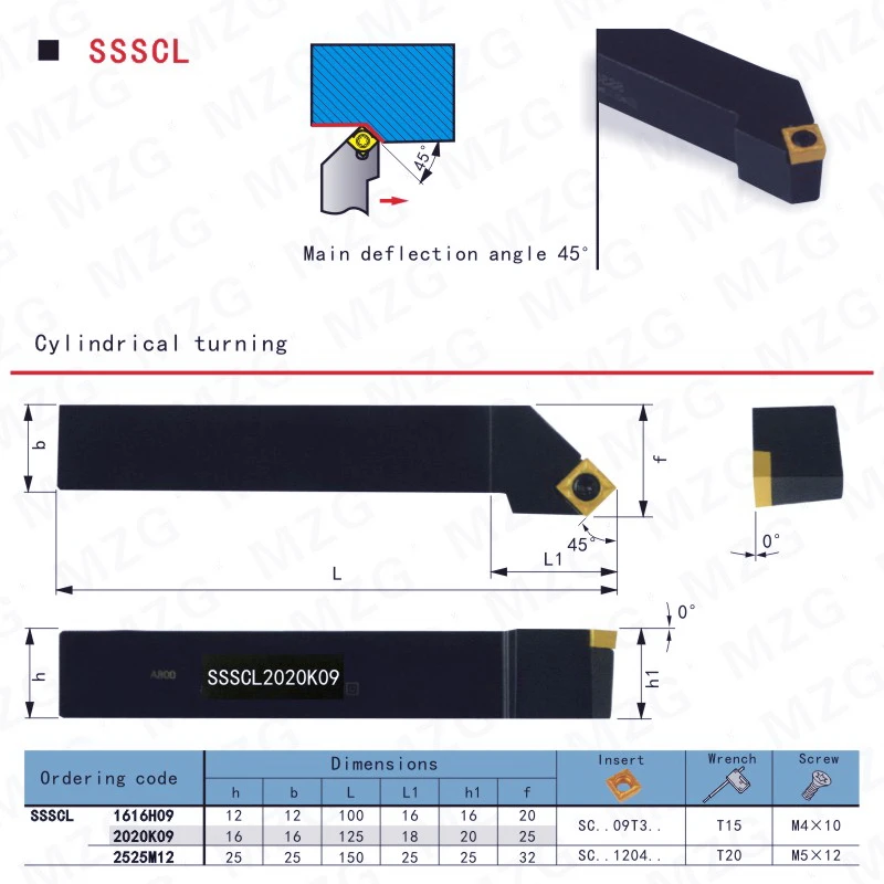Адаптер резака MOSASK SSSCL SSSCL1212H09 индексируемый держатель Расточная штанга
