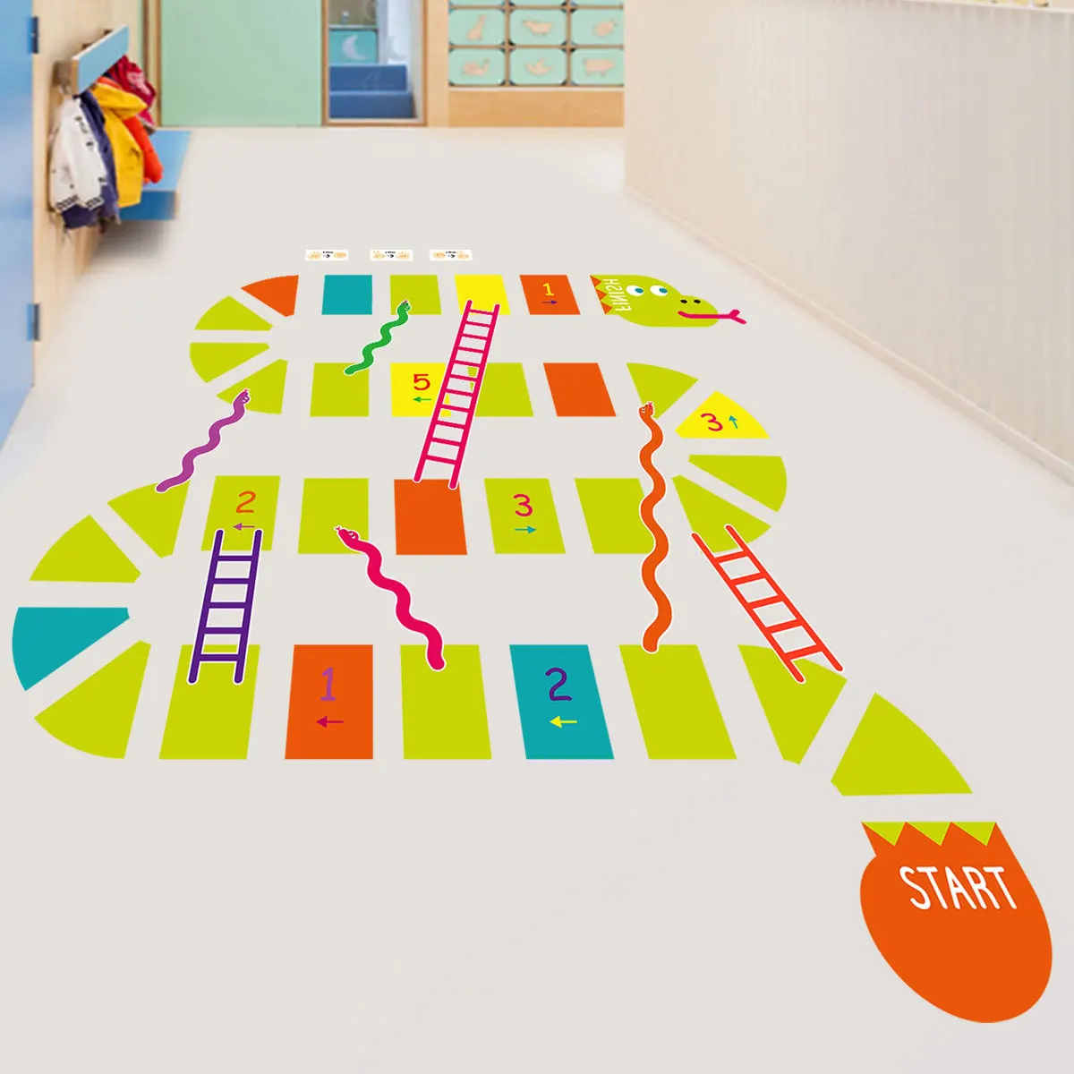 

Kindergarten Cartoon Animal Wall Stickers for Kids Rooms Sticker Children Play Room Bedroom Decor Wall Art Flooring Decals Decor
