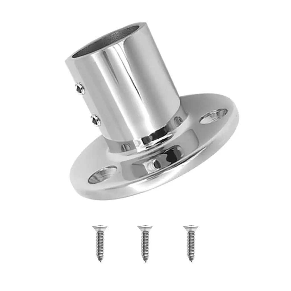 

Stainless Steel Boat Hand Rail Fitting 22mm 90 Degree Round Stanchion Base