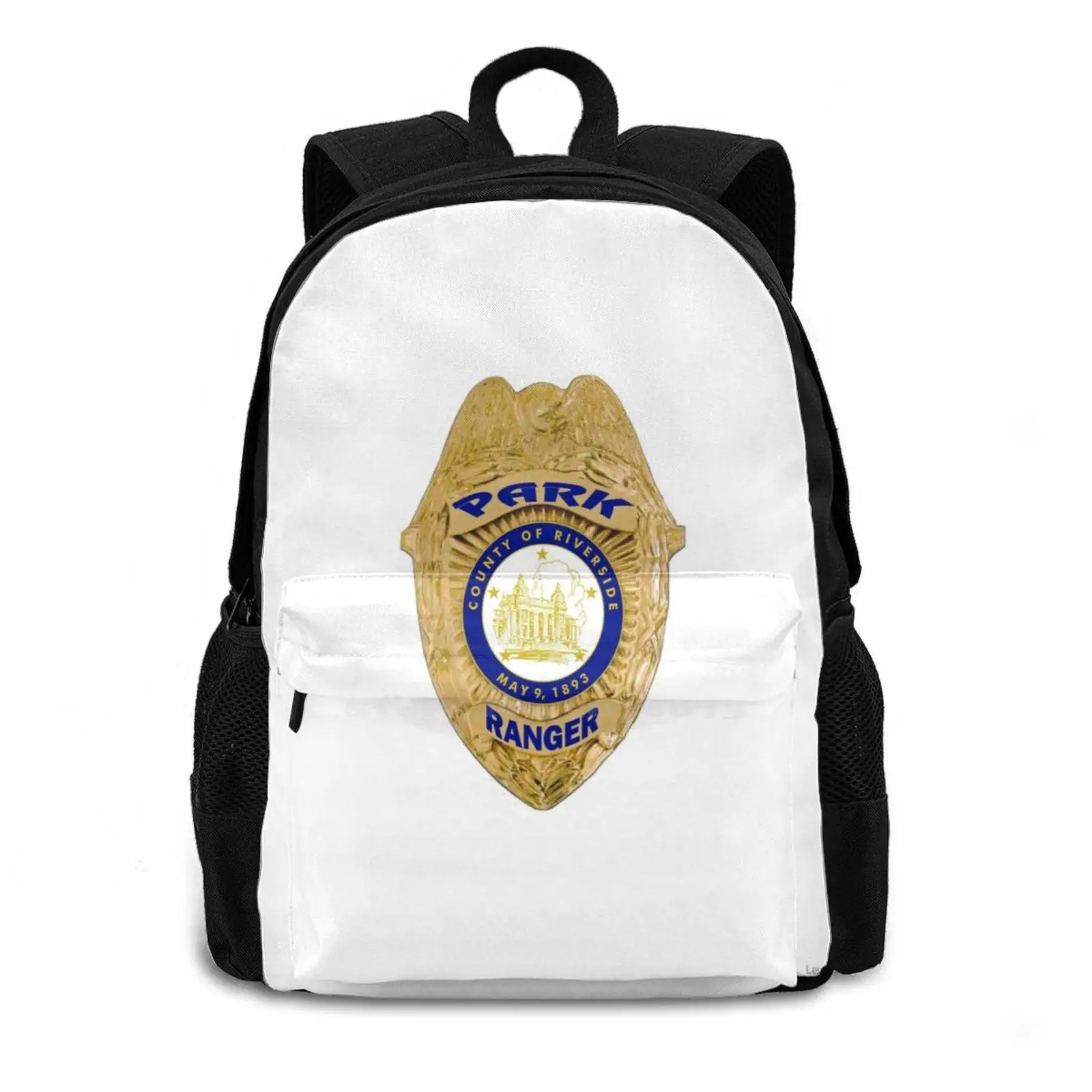 Riverside County Park Ranger Большой вместительный школьный рюкзак Сумки для ноутбуков California