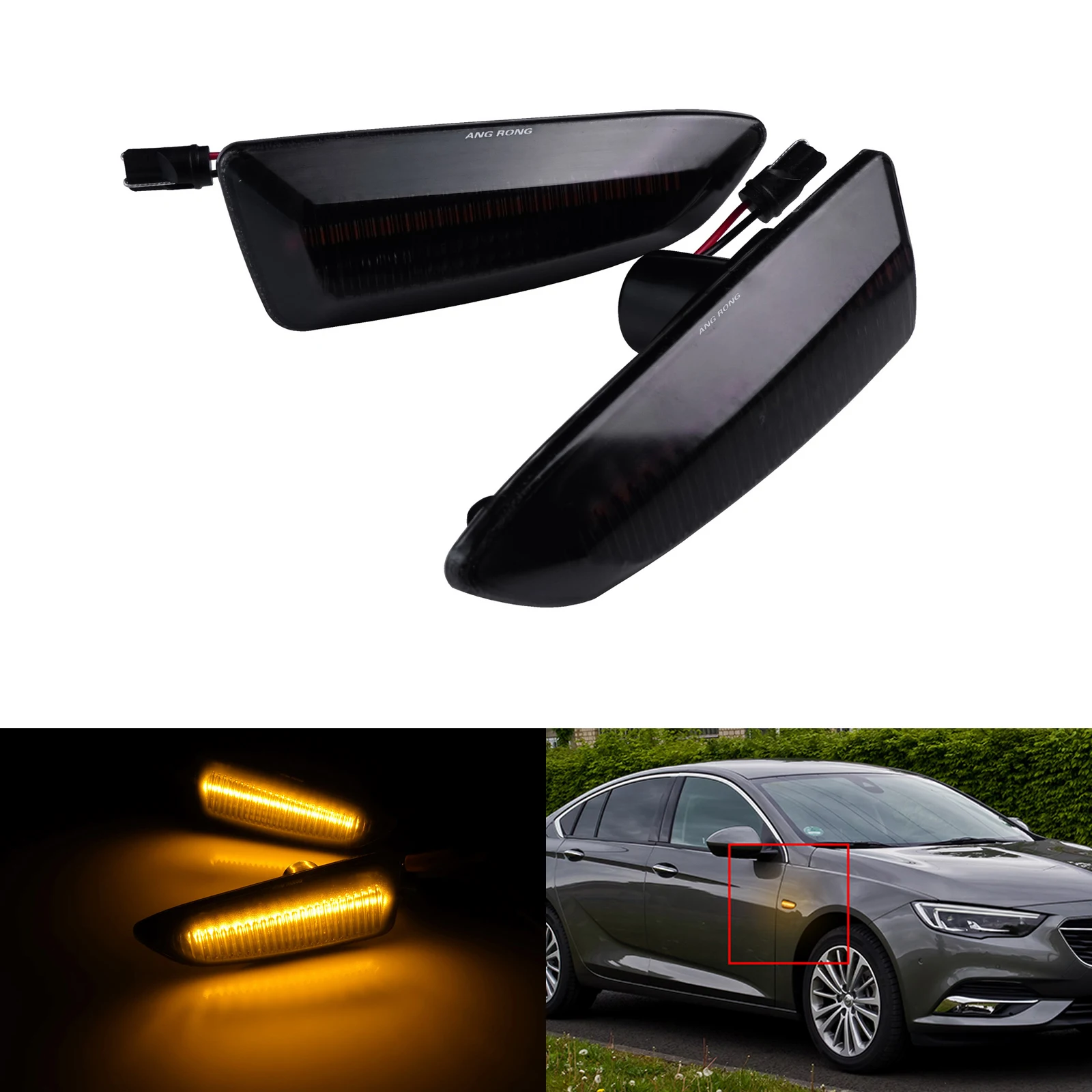 

2x LED Side Indicator Repeater Light For Opel Vauxhall Astra Grandland Insignia