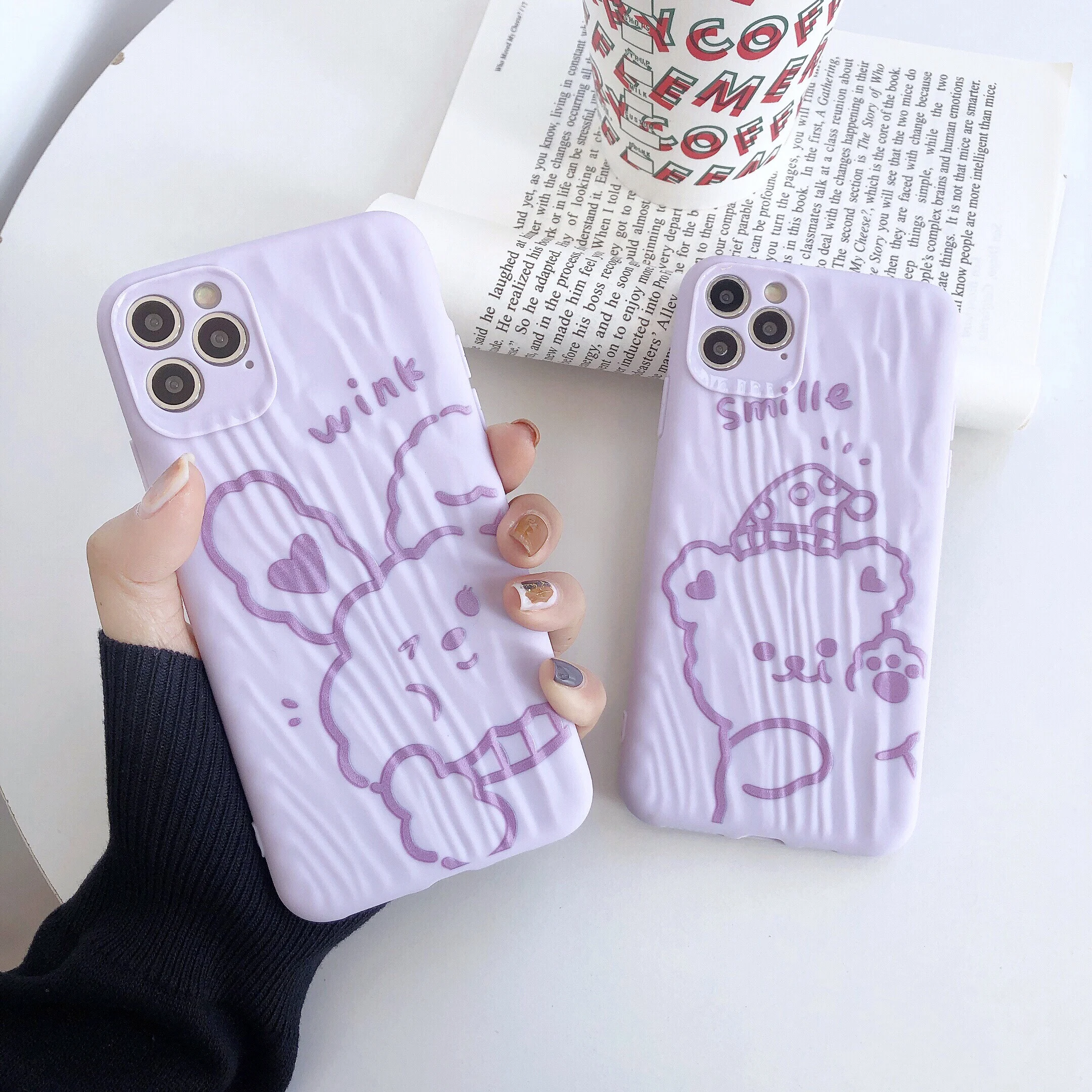 Cute cartoon Soft TPU phone cover For iphone 11 pro max protective back Matte 7 8 6 6s plus X Xs XR fitted case |