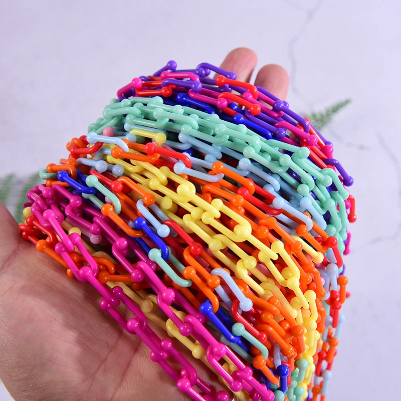 Радужная акриловая U образная цепочка для очков шнурок женская летняя на шею