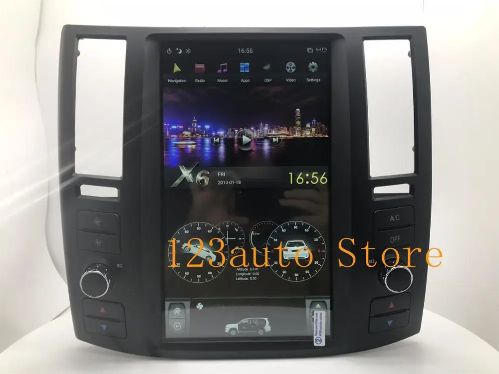 Автомобильный DVD плеер с GPS плеером 11 8 дюйма стиль Тесла Android 9 0 для Infiniti FX FX25 FX35 FX45