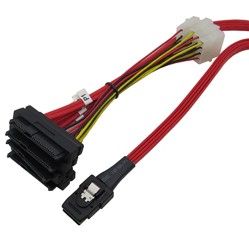 LSI / 3Ware Molex mini SAS SFF-8087 и power x4 cable |