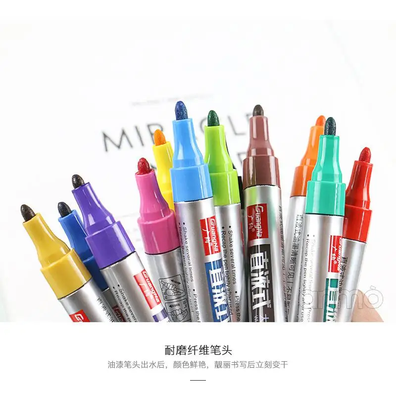 

2.5mm Acrylic Paint Marker 12 Colors/Set pen for Ceramic Rock Glass Porcelain Mug Wood Fabric Canvas Painting Detailed Marking