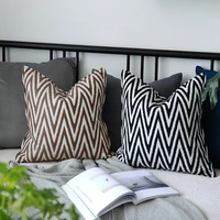 2022 cushion cover decorative pillow case cojines modern simple nordic big wave jacquard home sofa chair seat coussin