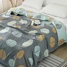 Муслин из газовой ткани Одеяло летнее покрывало для кровати, клетчатая рубашка с галстуком-бабочкой для маленьких спальное одеяло, декоративная наволочка на одеяло