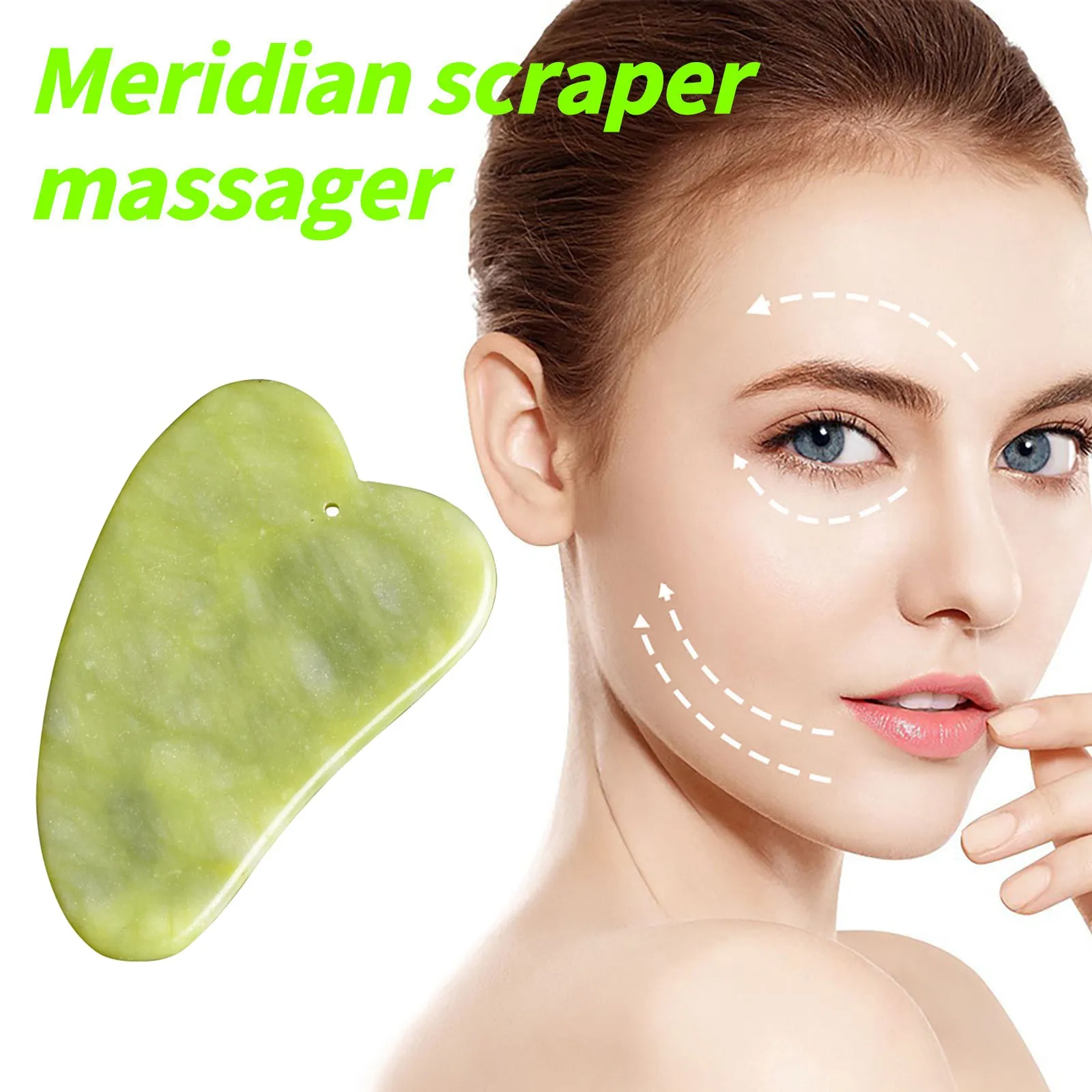 

Natural Jade Gua Sha Scraper Board Massage Rose Quartz Jade Guasha Stone For Face Neck Skin Lifting Wrinkle Remover Beauty Care