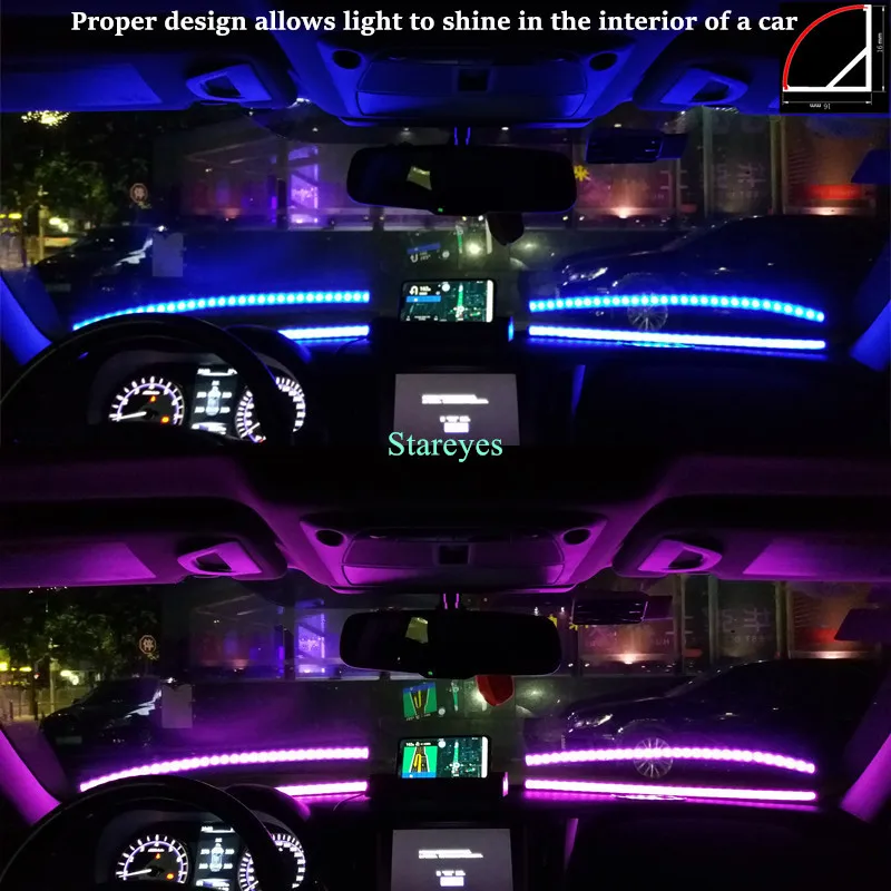 Multi-Function Ambient Table lamp Bluetooth Music Activated Desk Night light USB DC5V Magic Color RGB strip Phone Holder | Лампы и