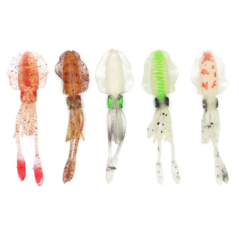 

2021 New Sea Fishing Bionic Squid Bait with Ear Thin Fin Soft Baits Fish-shaped Fake Lure Fish Bite