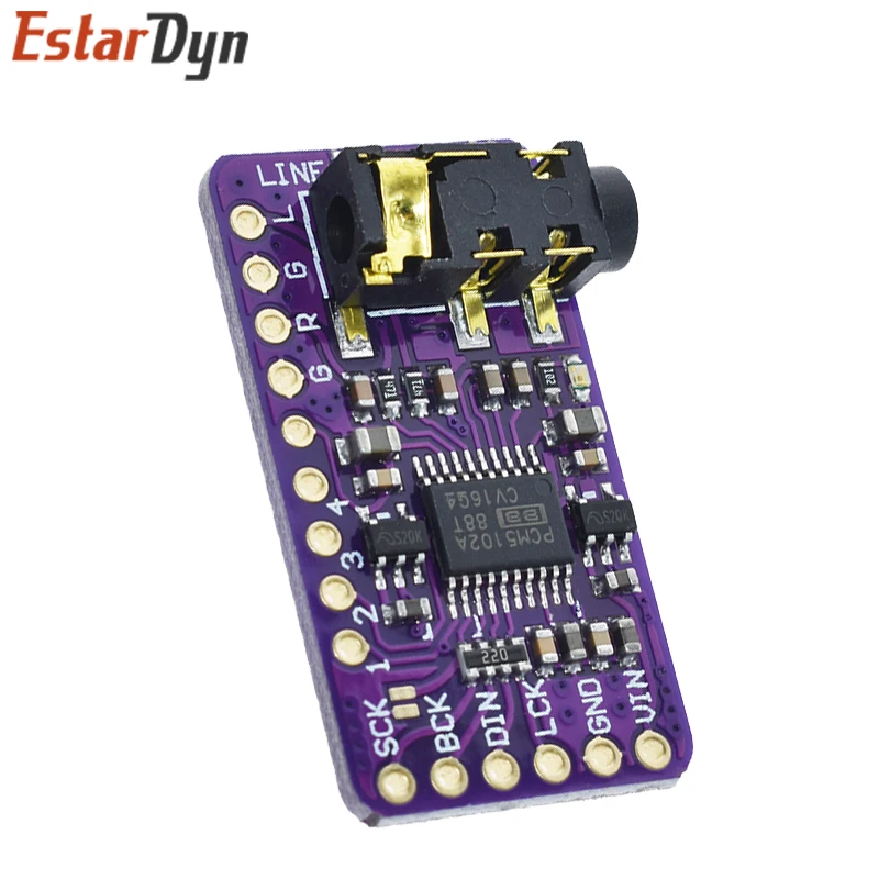 Плата DAC декодера интерфейса I2S PCM5102A модуль плеера для Raspberry Pi pHAT плата формата